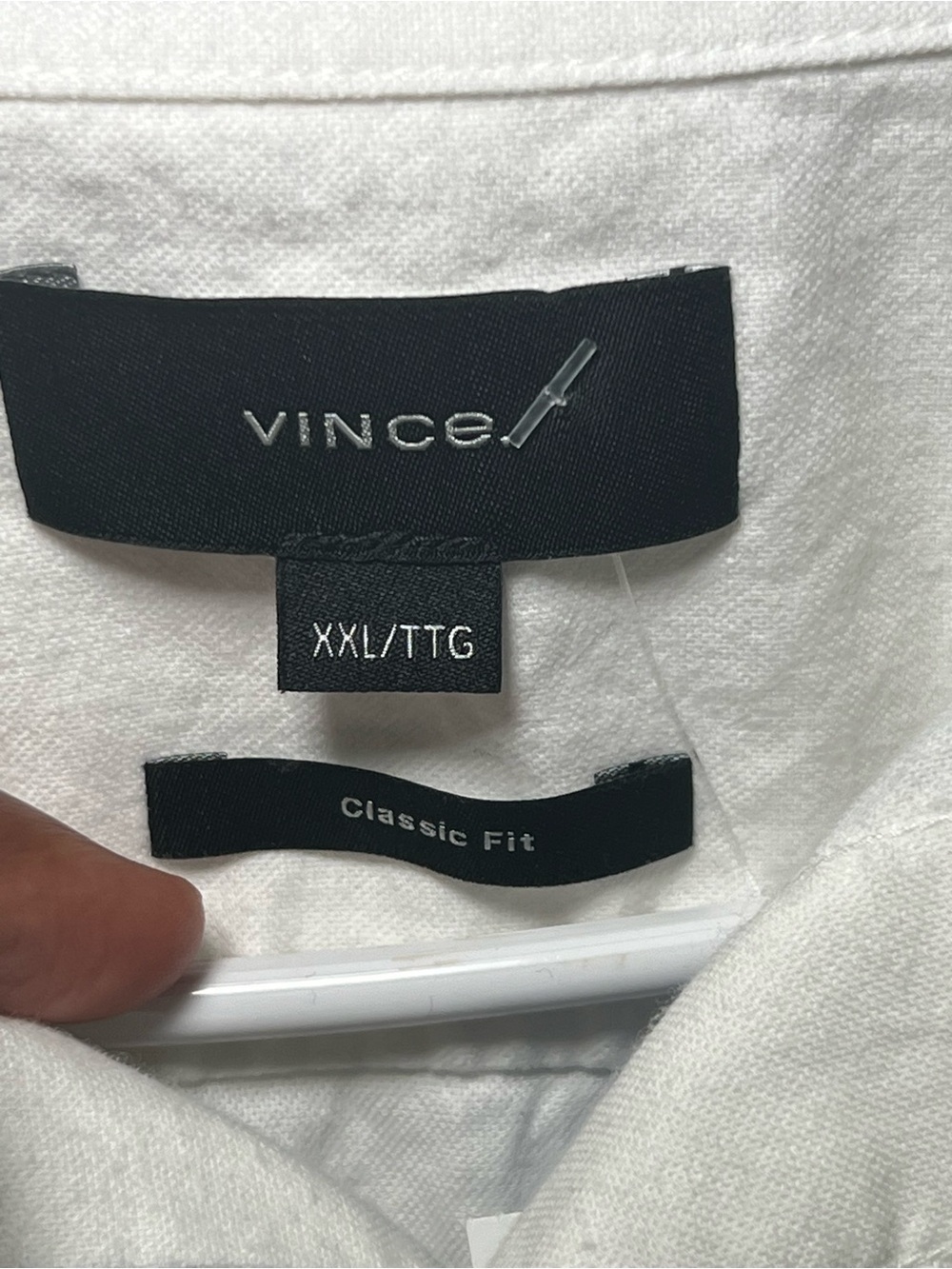 Vince White Classic Fit Button Front Shirt Men’s Stretch Cotton Blend Minimalist - Picture 4 of 6